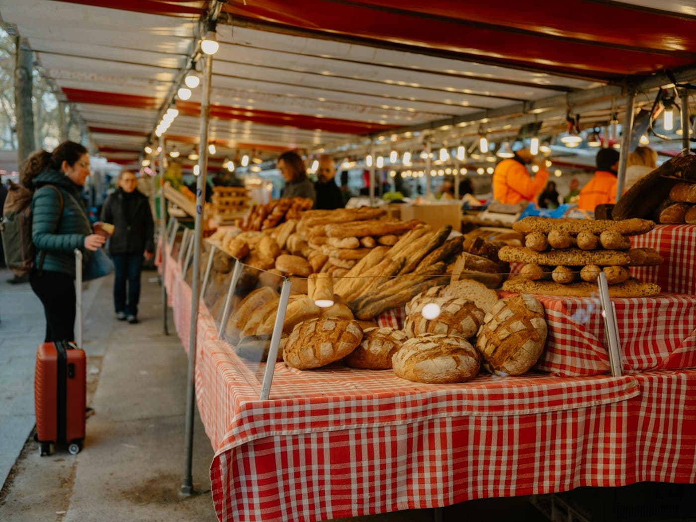 market stall, first tray