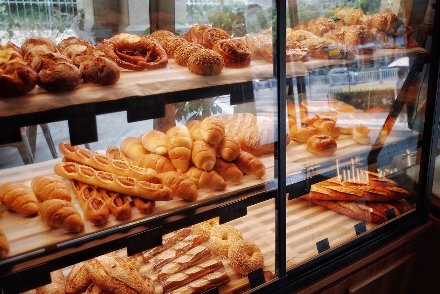 the pastry case, golden hour